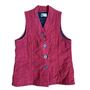 Habitat Clothes to Live In Quilted Corduroy Vest Cottagecore Artsy Size XL